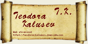 Teodora Kalušev vizit kartica